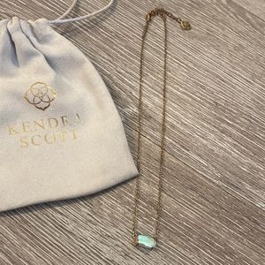 Kendra Scott Rose Gold Pendant with Iridescent Stone